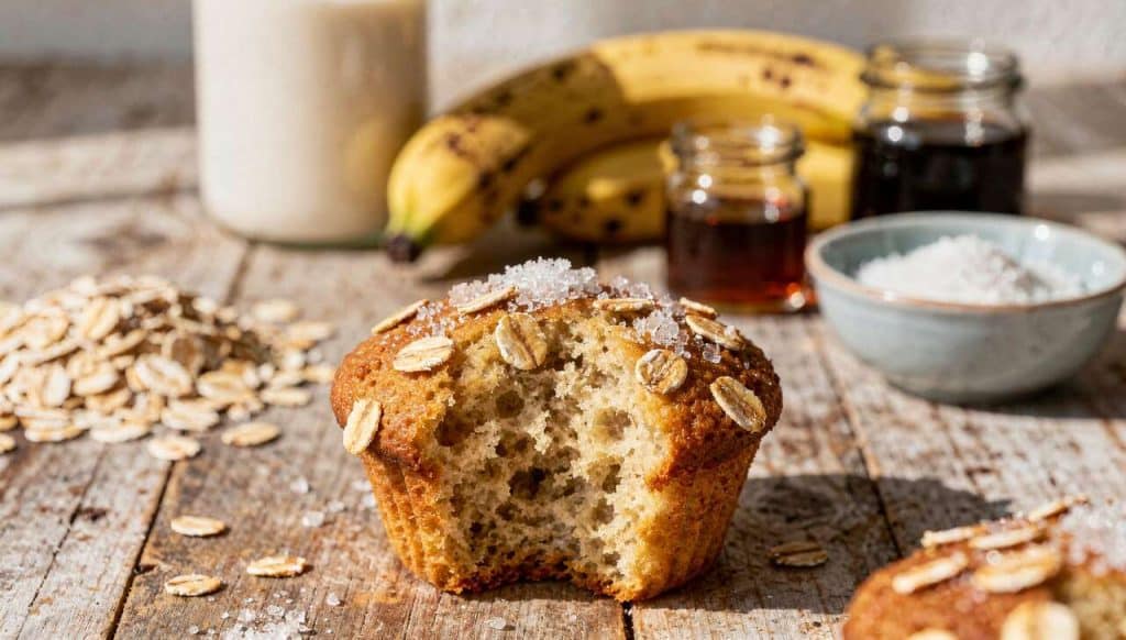 Muffins banane avoine : recette facile au blender