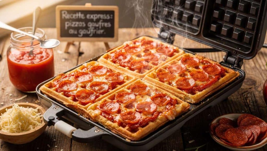 Recette express : pizzas gaufres au gaufrier