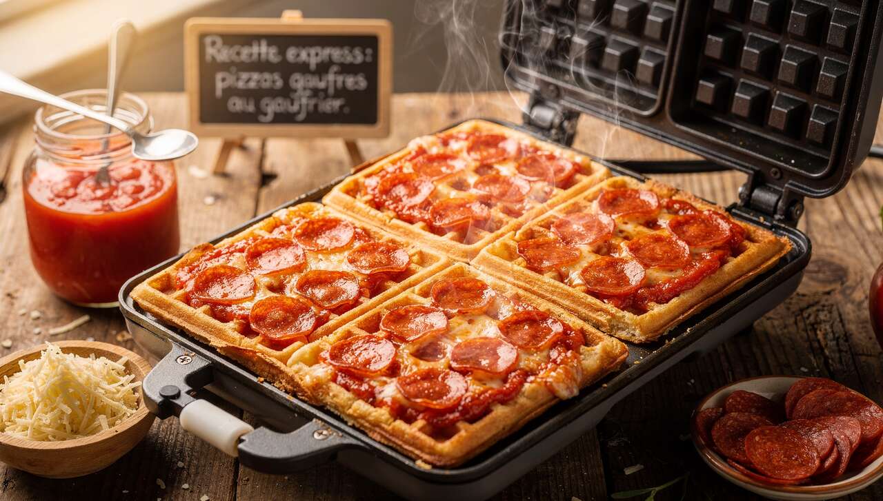 Recette express : pizzas gaufres au gaufrier