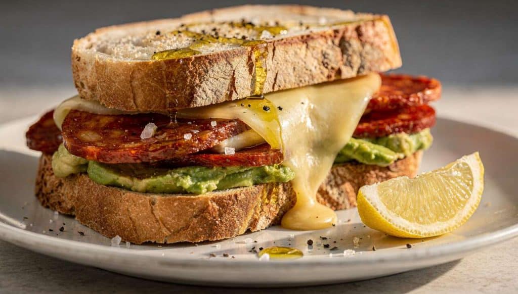 Recette de croque chorizo et avocat