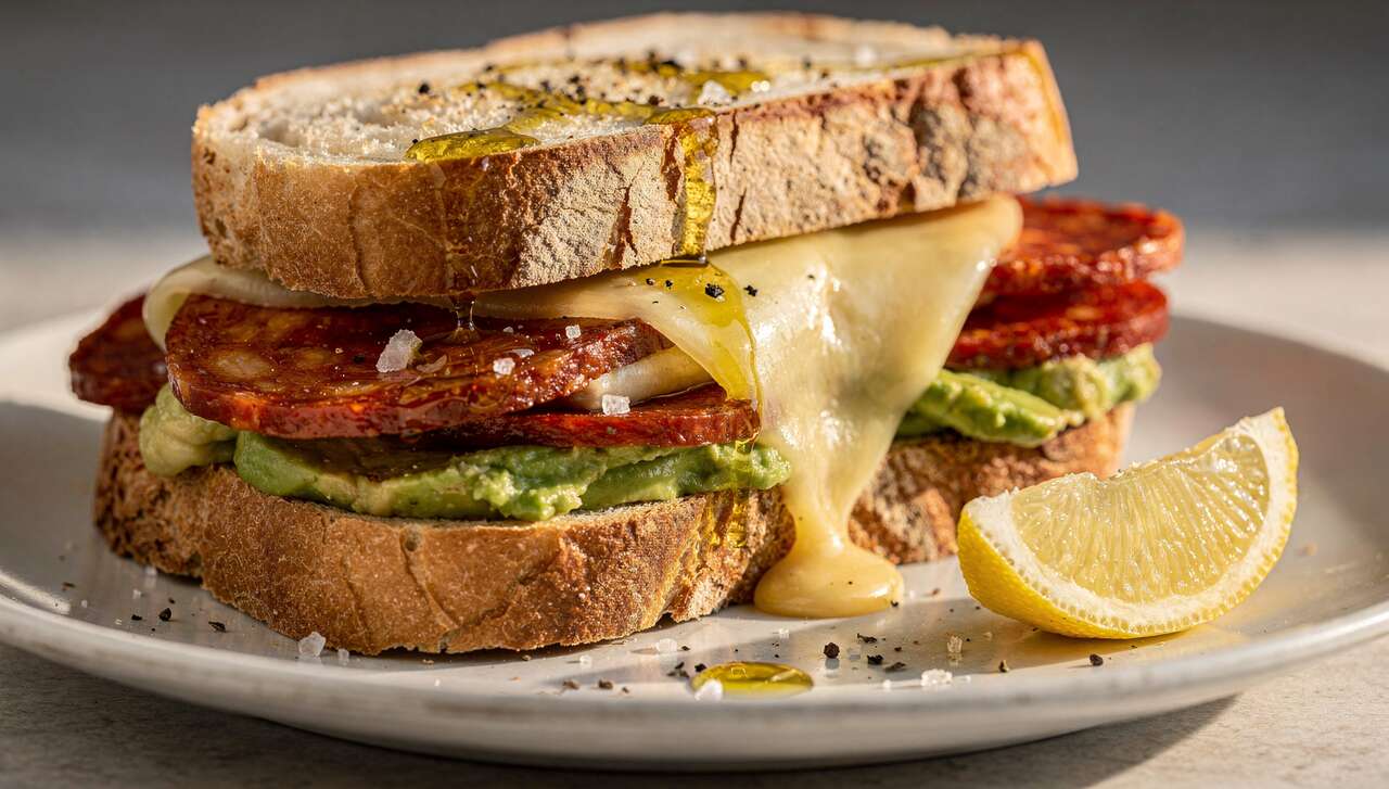 Recette de croque chorizo et avocat