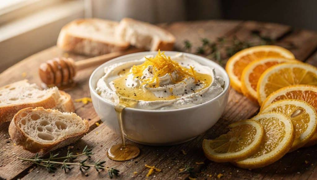Tartinade de chèvre frais aux agrumes