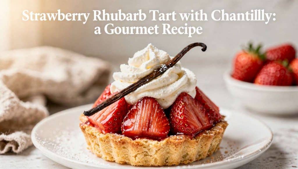 Tarte rhubarbe fraise chantilly mascarpone : recette gourmande