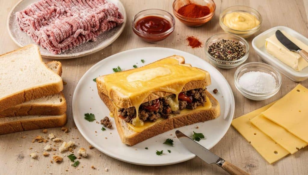 Recette australienne : croque à la viande hachée