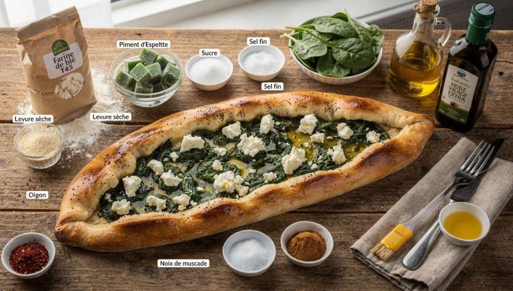 Pide épinards et feta : la recette turque savoureuse et facile à réaliser