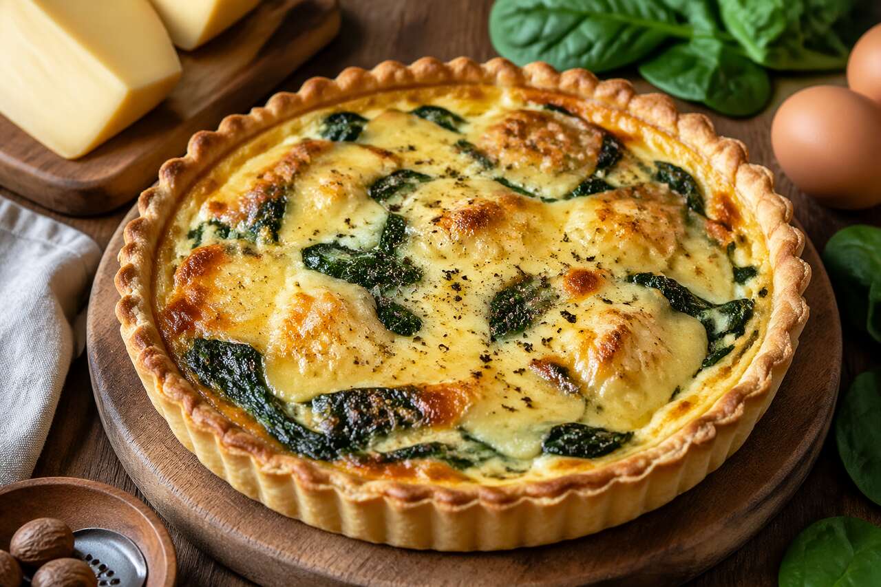 Quiche Épinards Et Raclette : recette Savoureuse