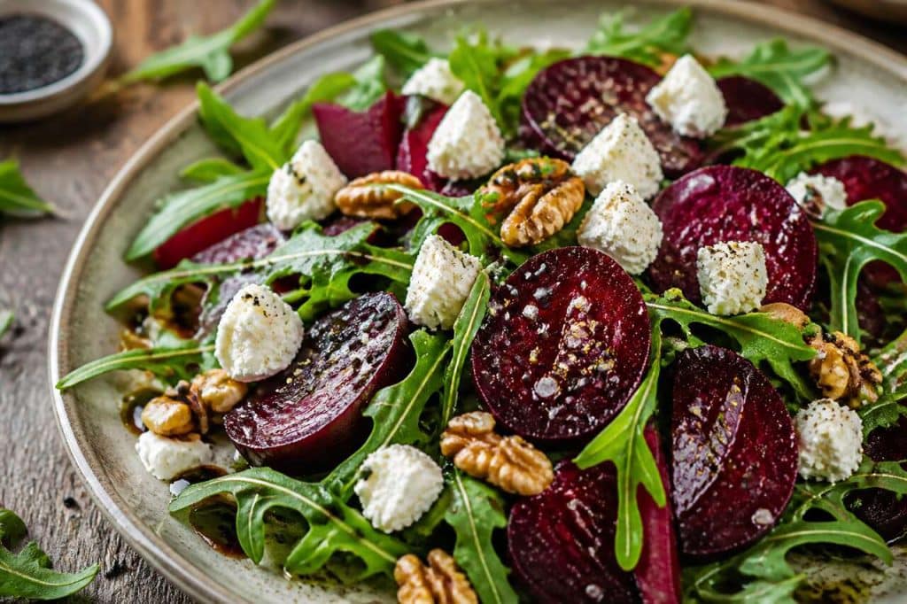 Salade De Betterave Et Chèvre Frais : recette Savoureuse