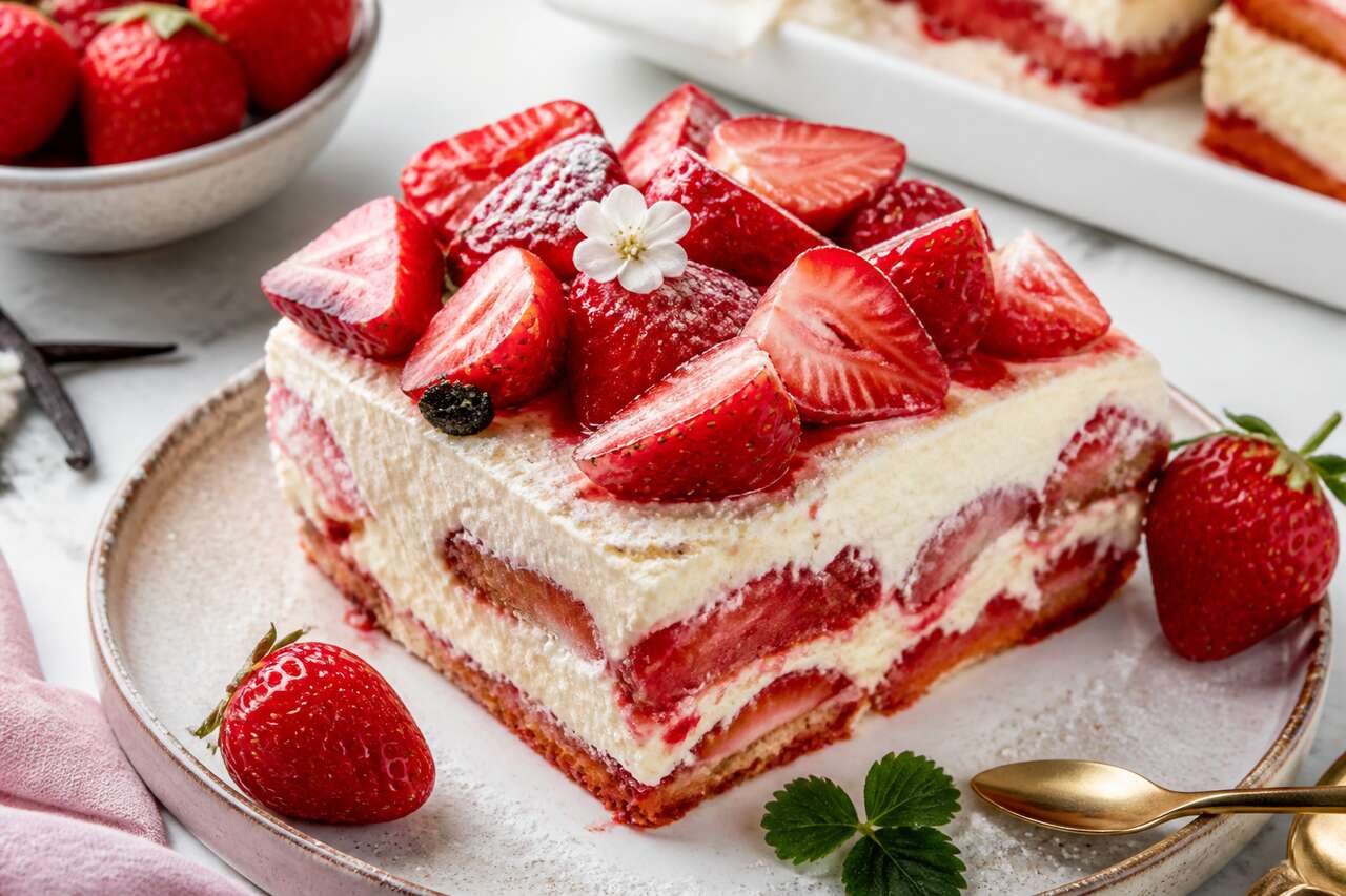 Recette Tiramisu aux Fraises : un dessert fruité exquis