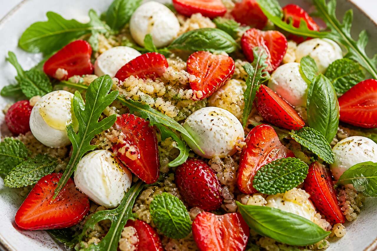 Salade Boulgour, mozzarella Et Fraises : recette saveur d'été