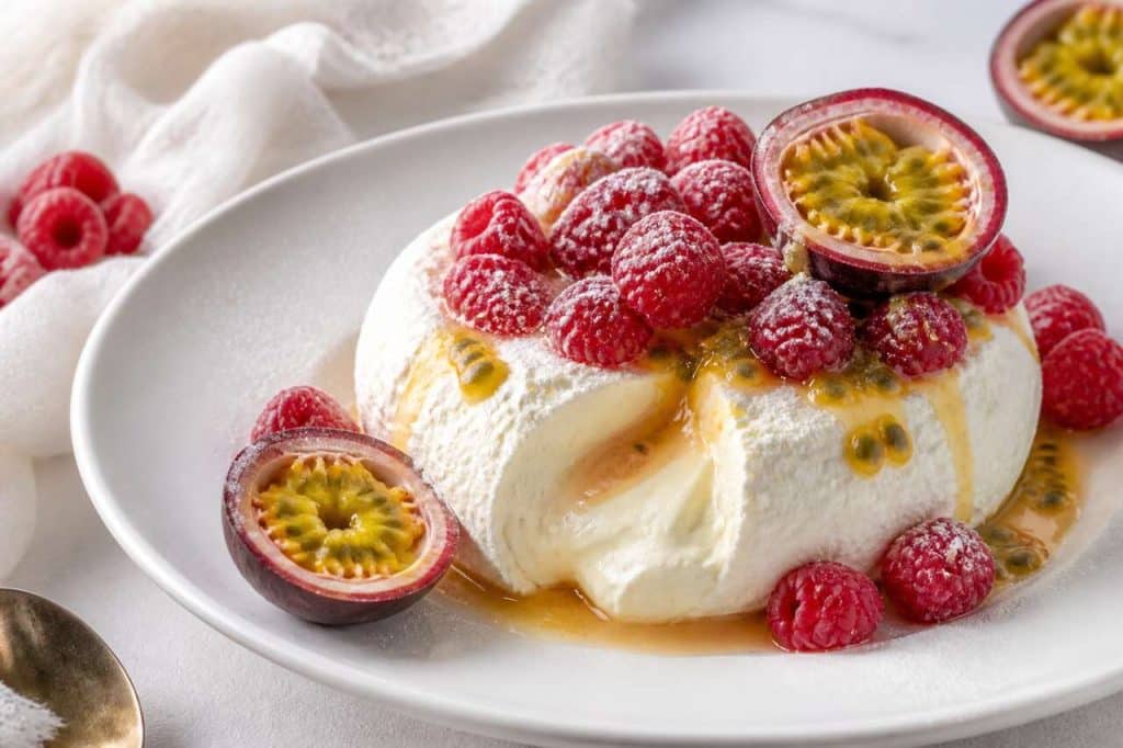 Recette de fontainebleau aux framboises et fruit de la passion