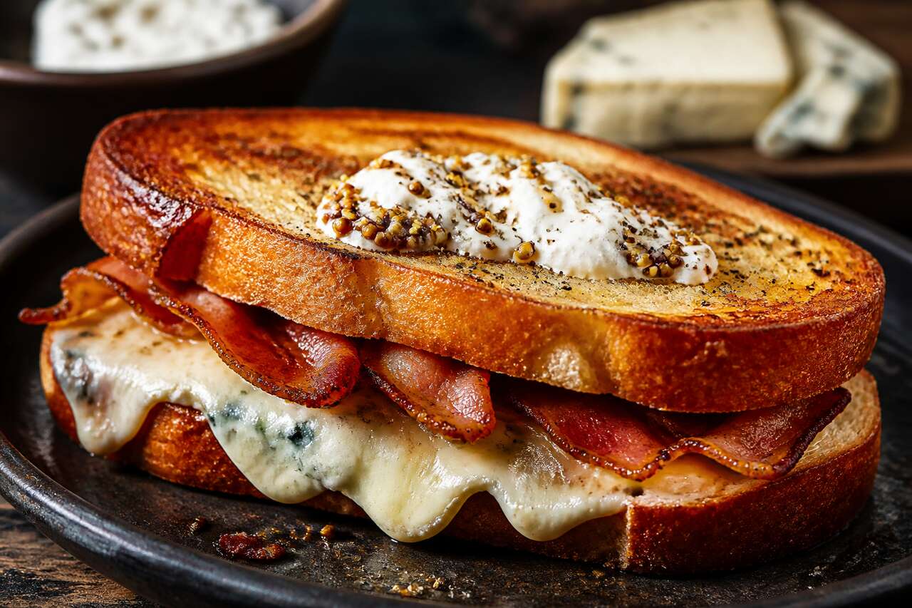 Recette croque bacon Stilton : dégustation gourmande
