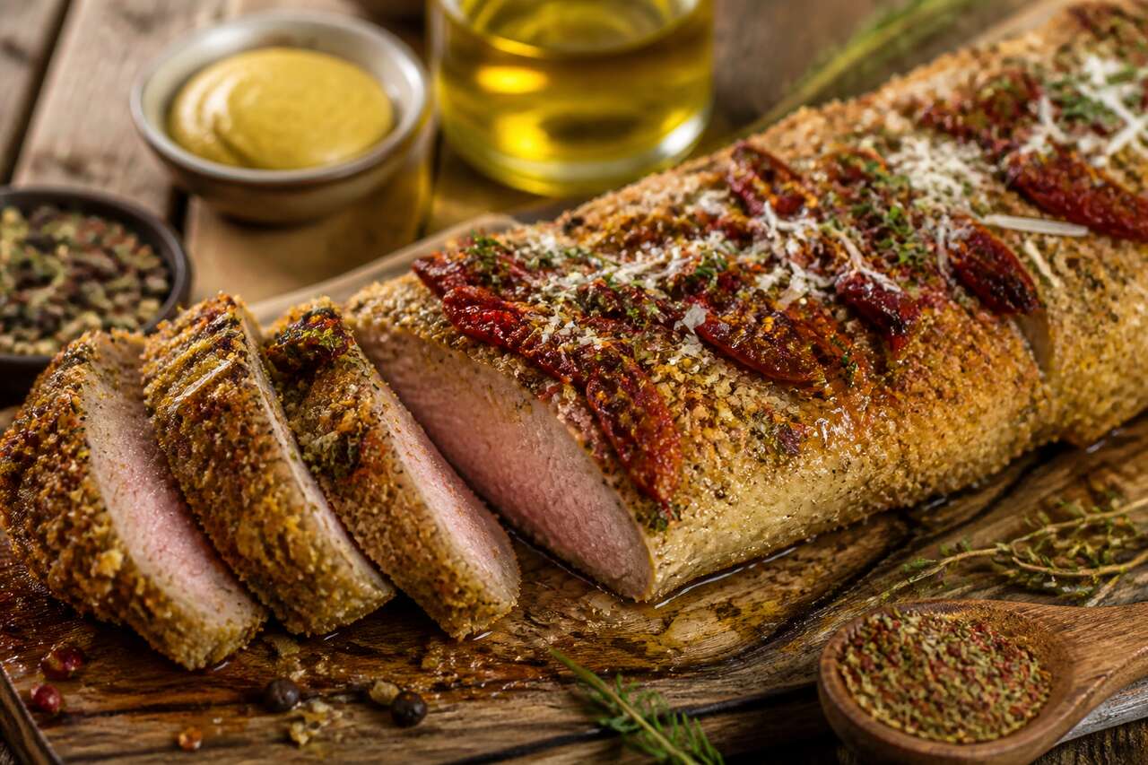 Recette de filet d'agneau en croûte aux tomates séchées