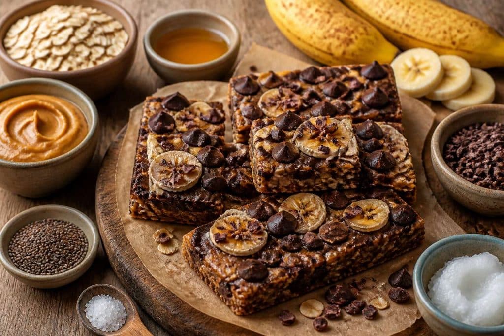 Recette de barres céréales maison banane chocolat