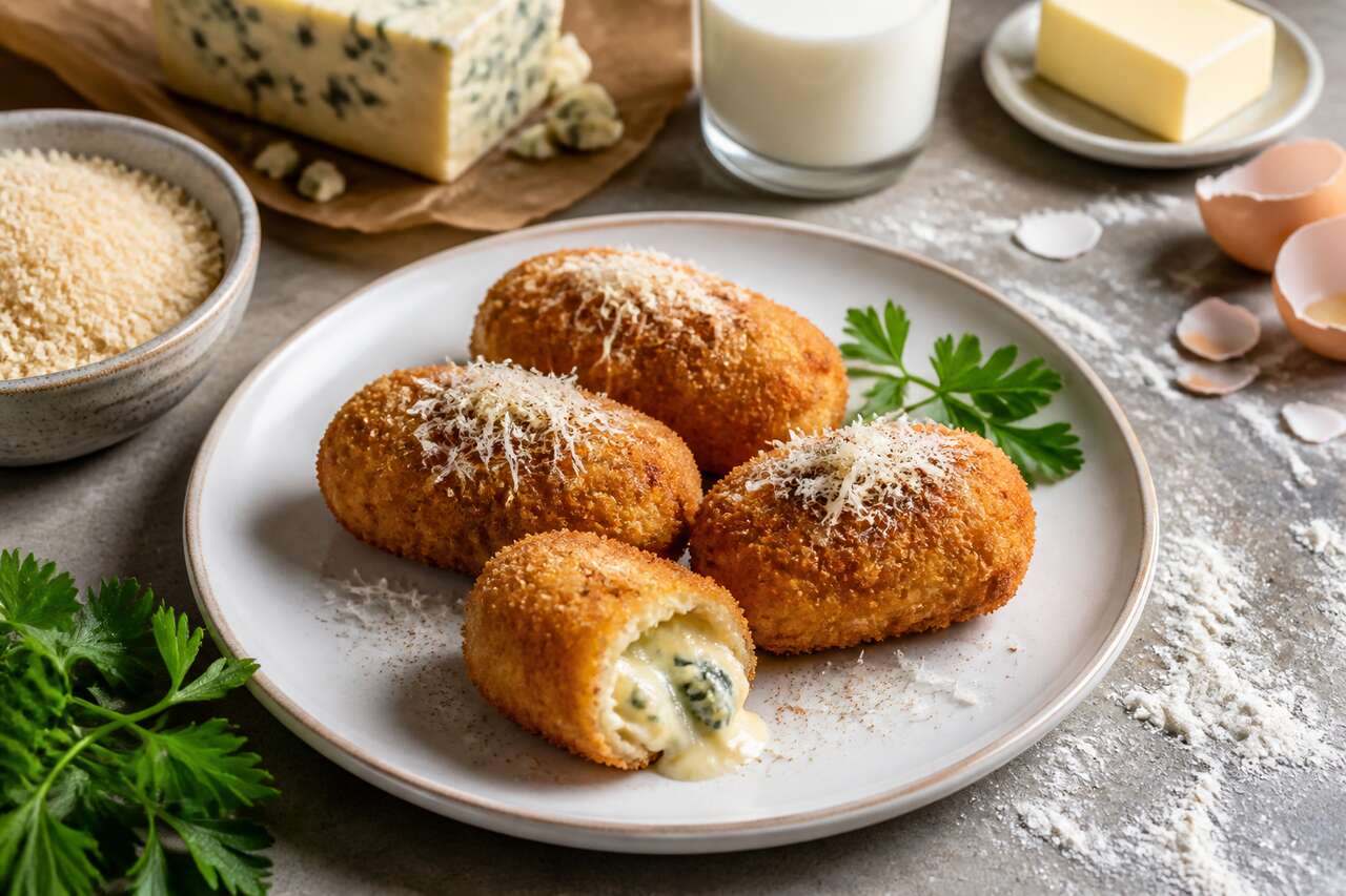 Croquetas à la fourme d'ambert : recette croustillante et fondante
