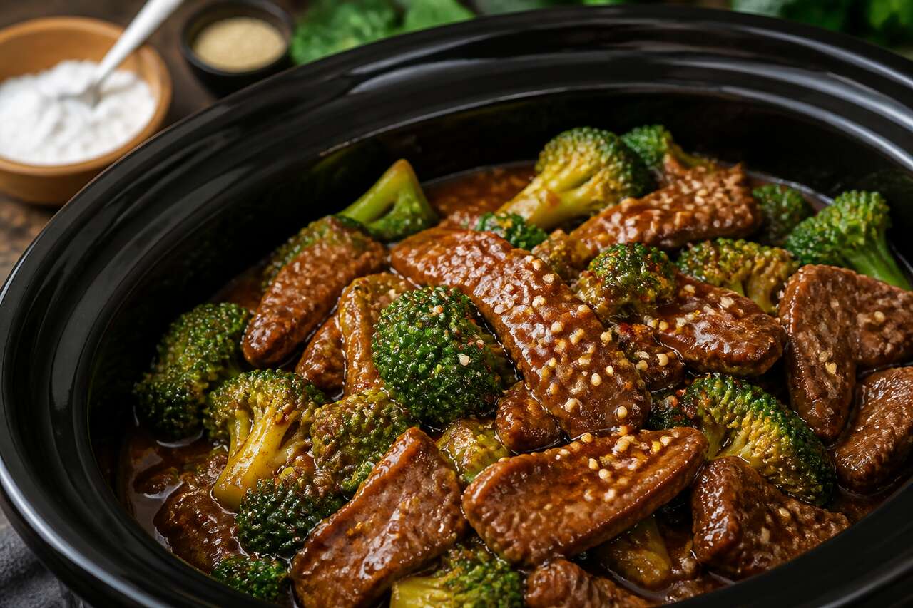 Boeuf aux brocolis à la mijoteuse : recette facile et savoureuse