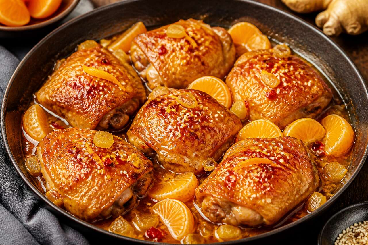 Poulet gingembre mandarine : recette one pan savoureuse