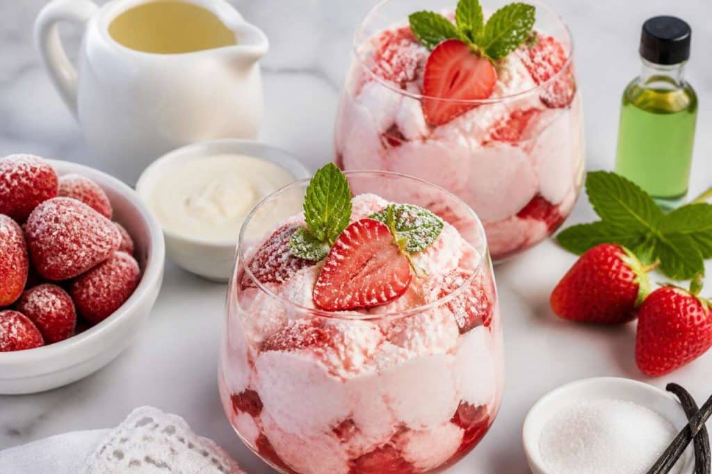Glace express fraise menthe chantilly au Companion : recette rapide