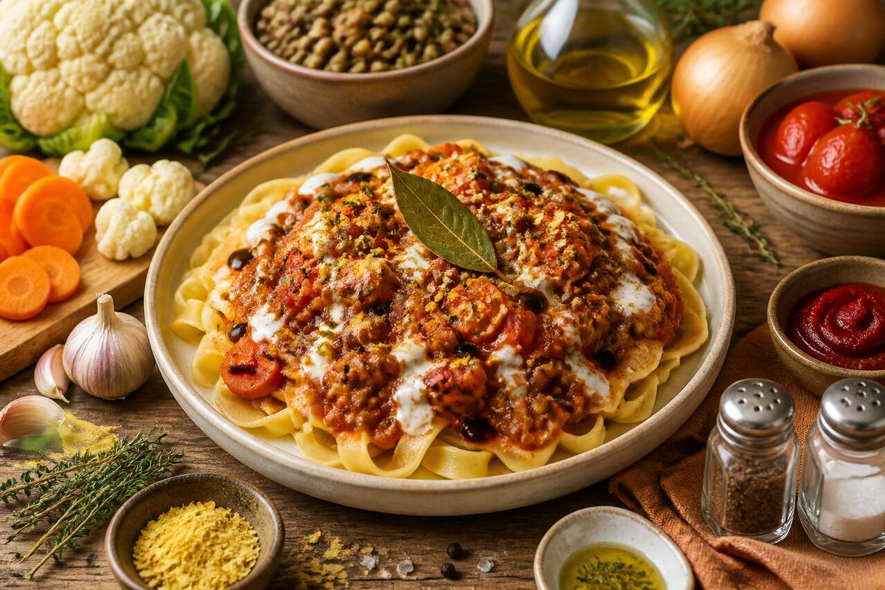 Sauce bolognaise végétarienne au chou-fleur : la recette facile