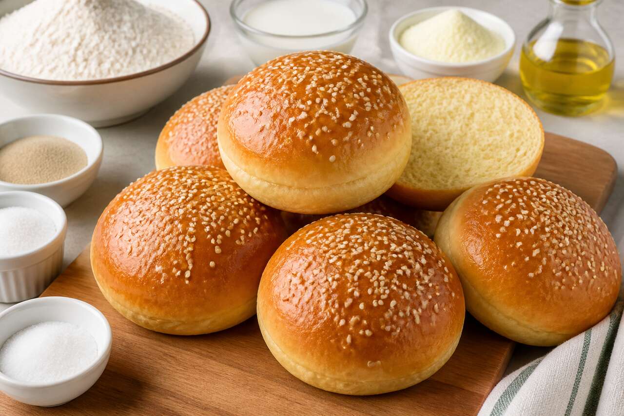 Pain à hamburger maison : recette facile et rapide
