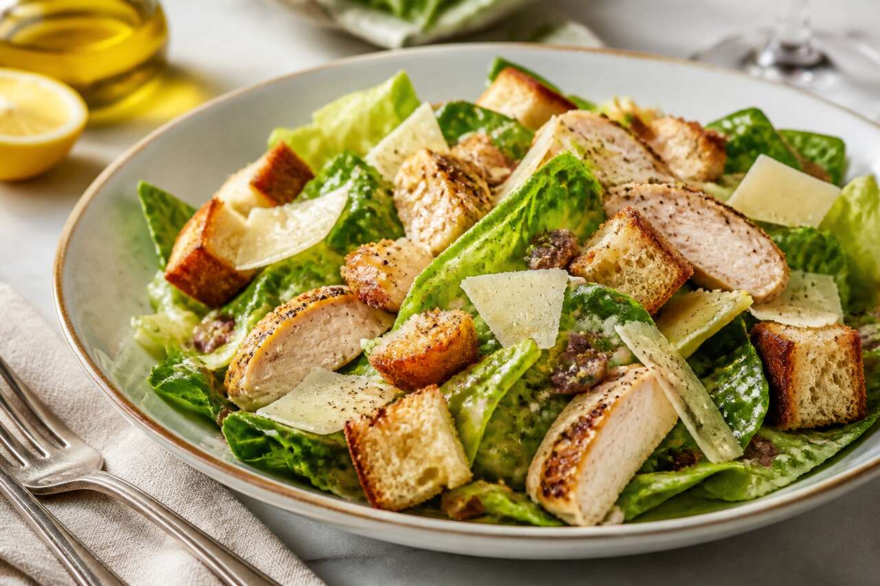 Recette de salade caesar : accommoder un reste de poulet