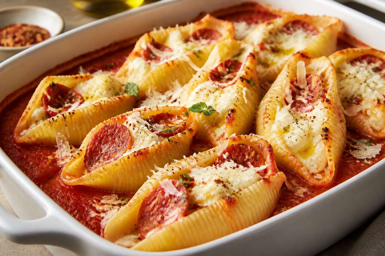 Conchiglionis farcis au chorizo et chèvre : recette gourmande