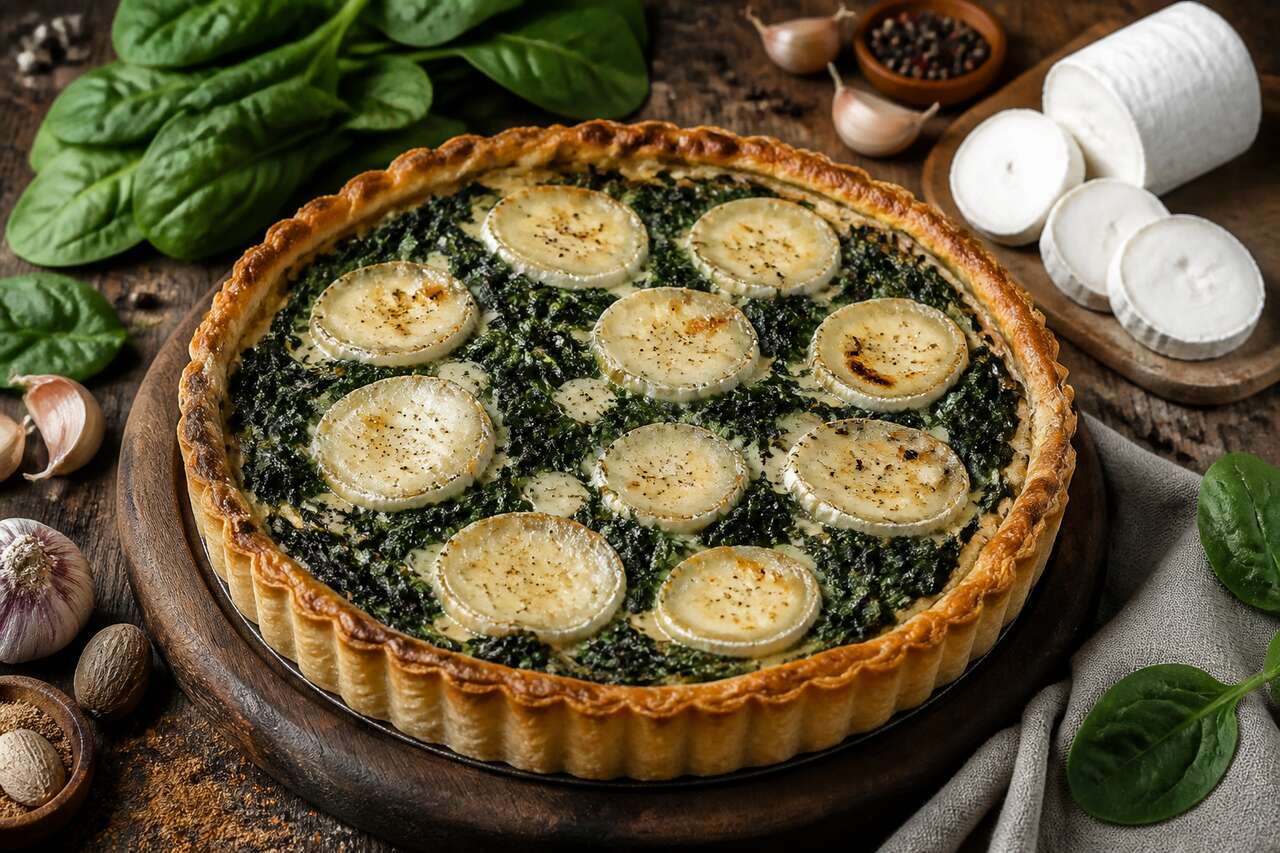 Tarte chèvre épinard : recette gourmande et facile