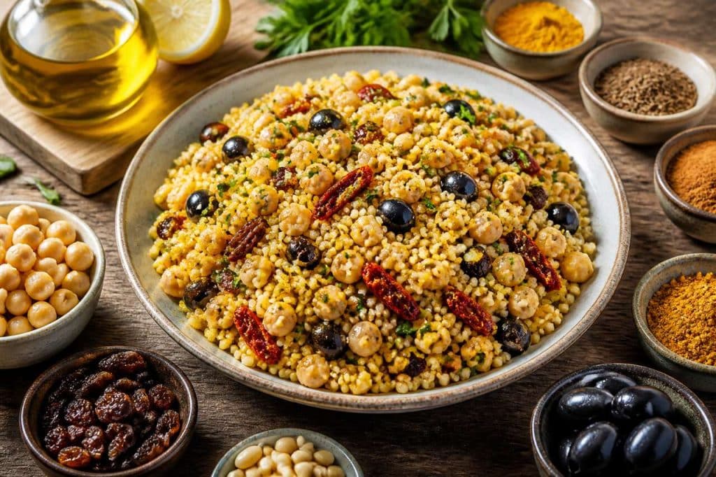 Salade de couscous Méditerranéenne : recette savoureuse et facile