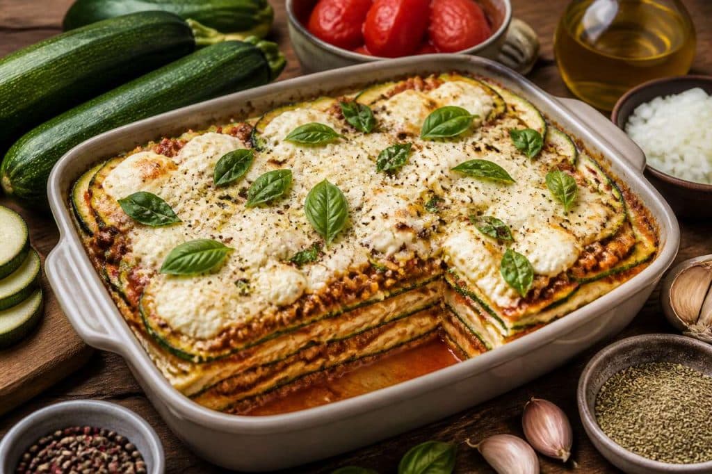 Lasagnes de courgette à la bolognaise : recette savoureuse et légère