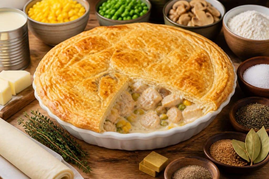 Recette facile de tourte au poulet maison