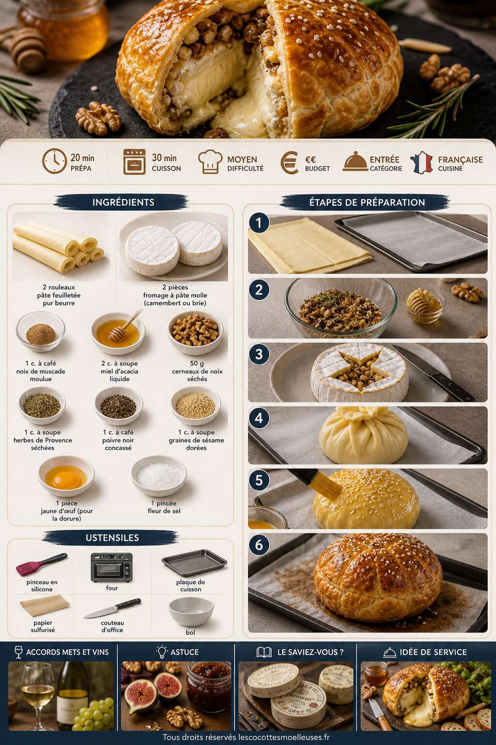 Fiche recette Fromage farci en croûte : recette savoureuse Fiche recette Fromage farci en croûte : recette savoureuse
