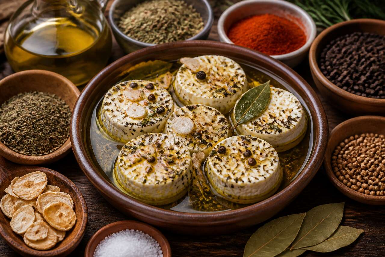 Fromage de chèvre mariné à l'huile d'olive : la recette facile