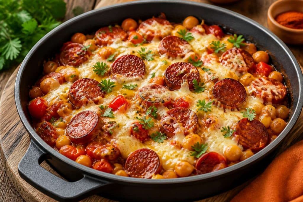 One Pan légumes et chorizo : recette facile et savoureuse