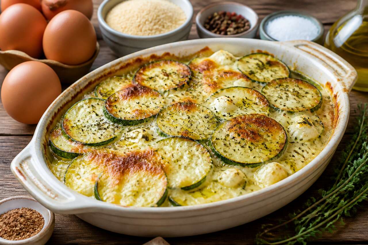 Gratin de courgettes à la feta : recette savoureuse