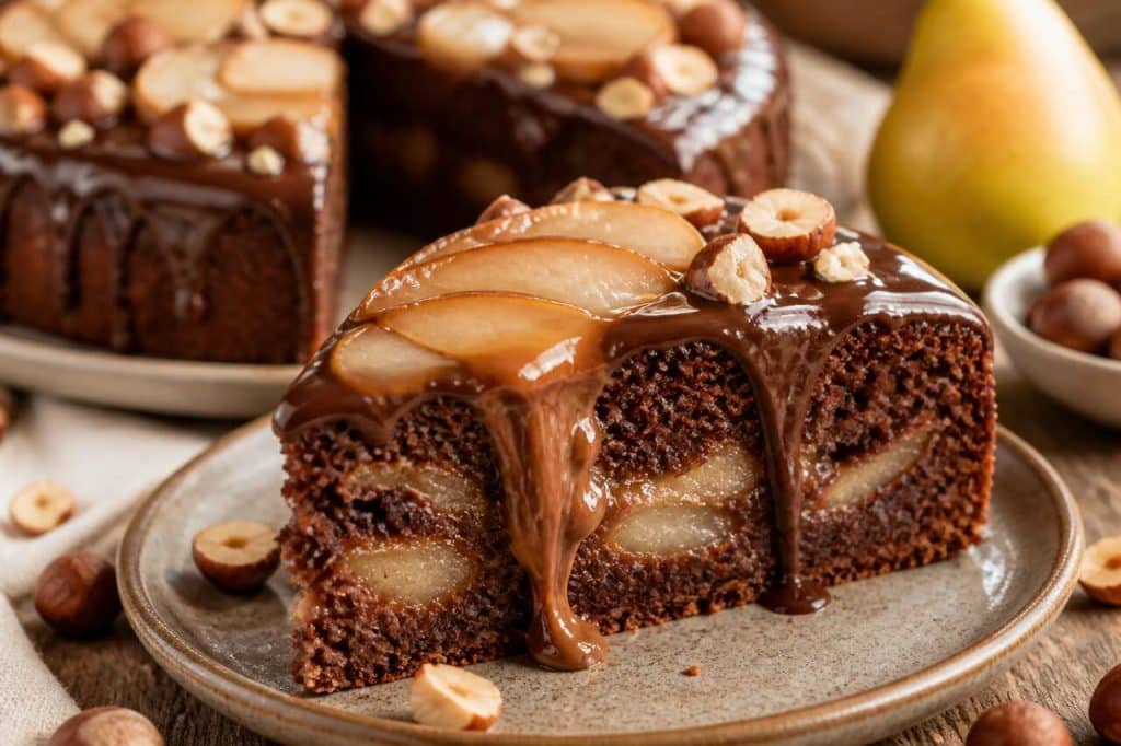 Gâteau Poire Chocolat Noisette : recette Gourmande