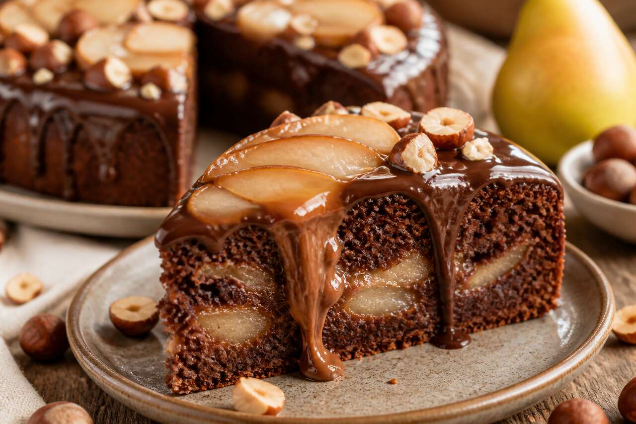 Gâteau Poire Chocolat Noisette : recette Gourmande