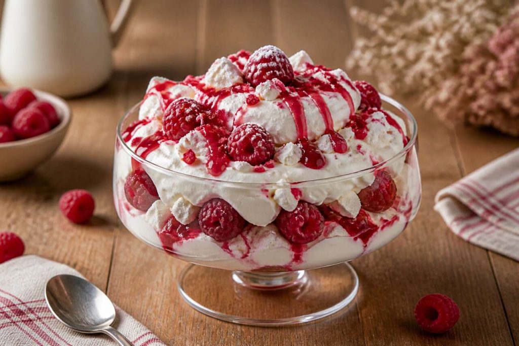 Recette de l'Eton Mess aux framboises : un dessert facile et rapide
