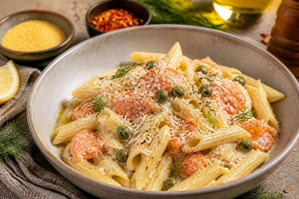 Pâtes Au Saumon : recette gourmande et facile