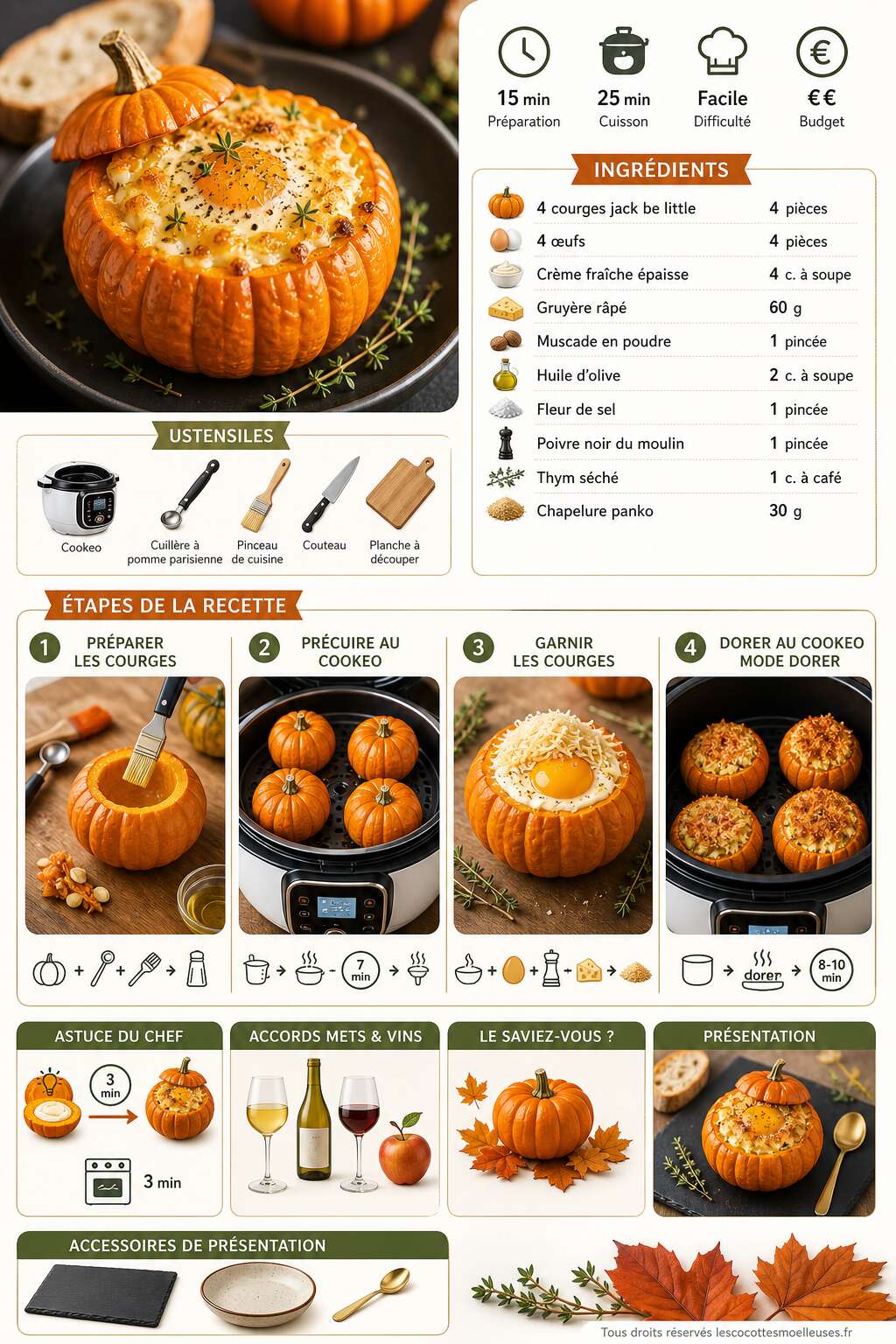 Fiche recette Oeuf Cocotte En Courge Jack Be Little : recette extra-crisp au Cookeo Fiche recette Oeuf Cocotte En Courge Jack Be Little : recette extra-crisp au Cookeo