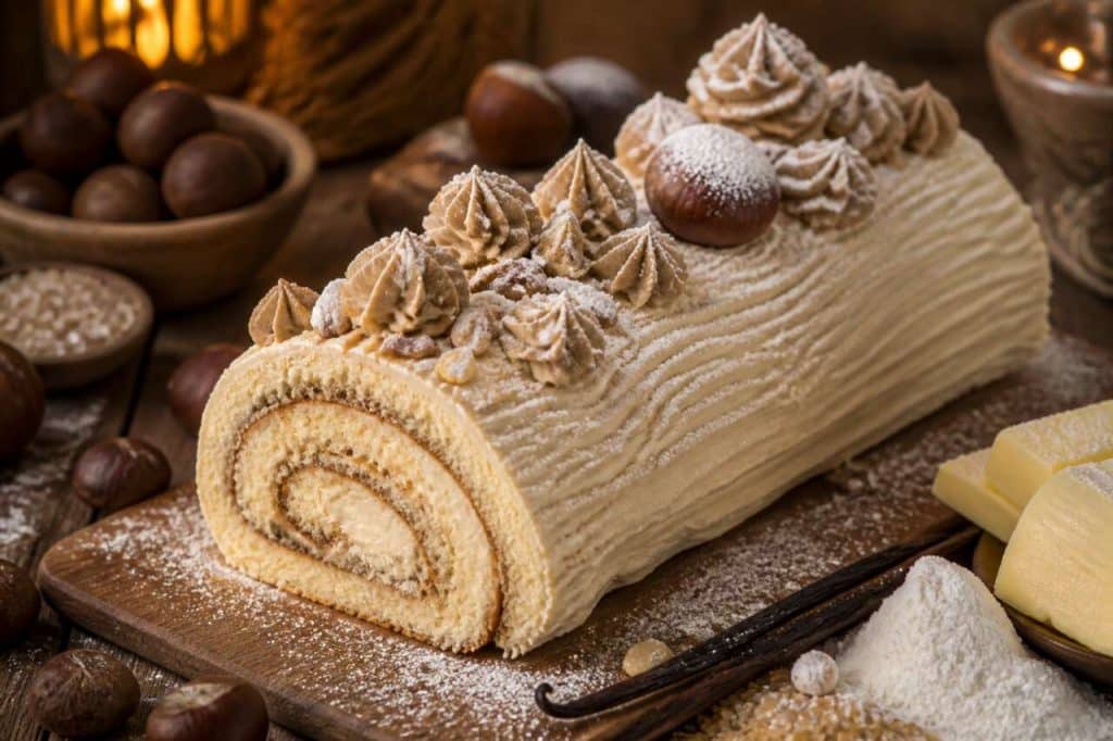 Bûche vanille-marron : recette de crème au beurre légère