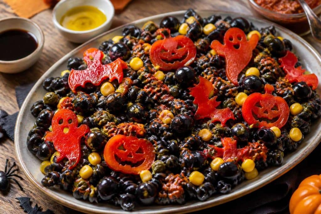 Salade de pâtes spéciale Halloween : recette festive et facile