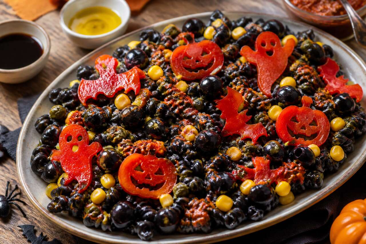 Salade de pâtes spéciale Halloween : recette festive et facile