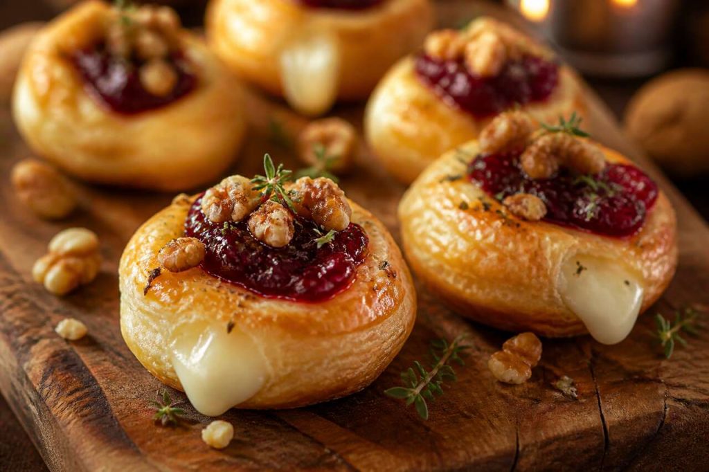 Bouchées croustillantes au Brie et airelles : une recette gourmande