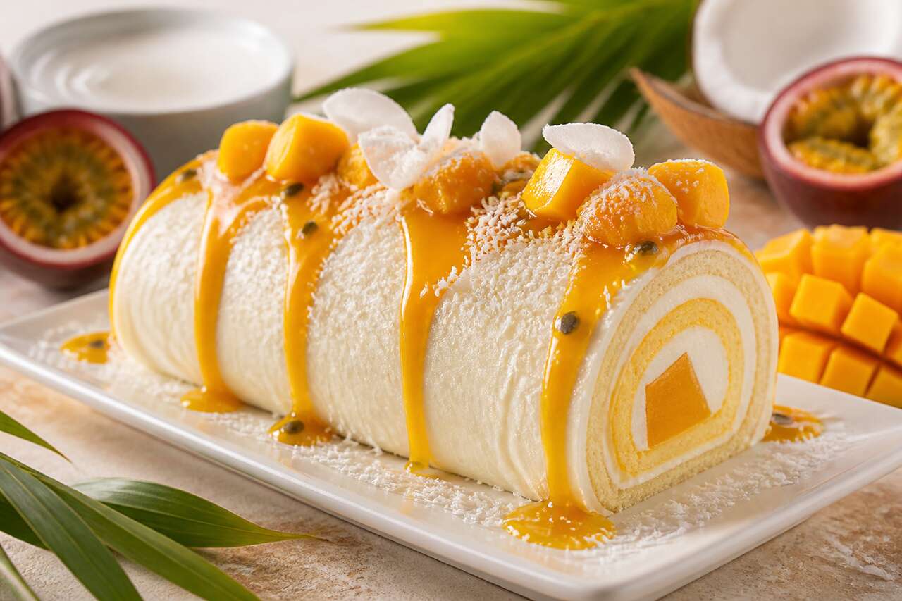 Bûche Mangue Passion Coco : recette Exotique