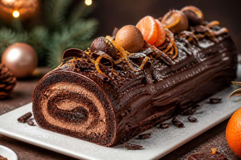 Bûche mandarine chocolat : recette gourmande et festive