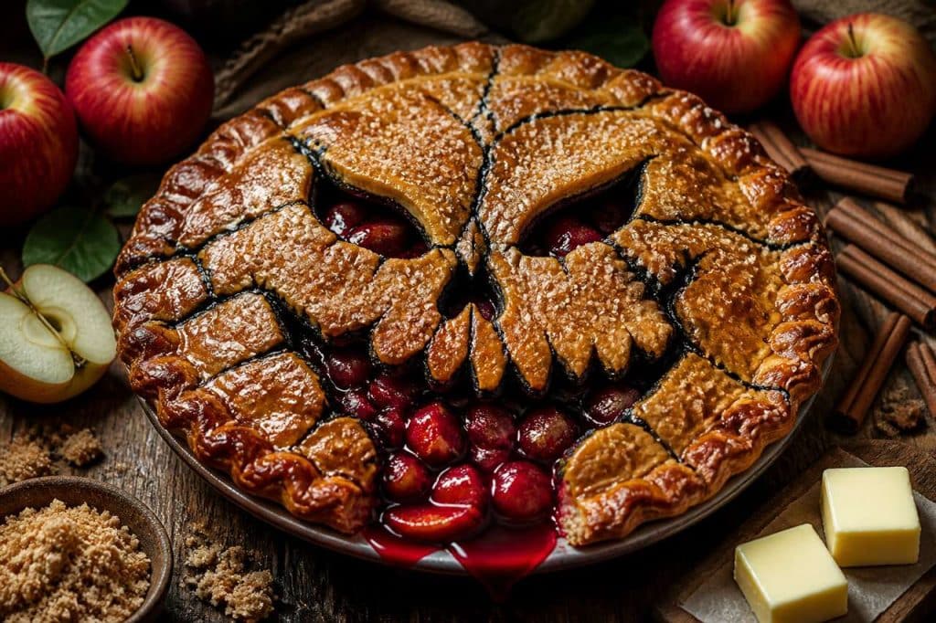 Tourte aux pommes effrayante : recette Halloween