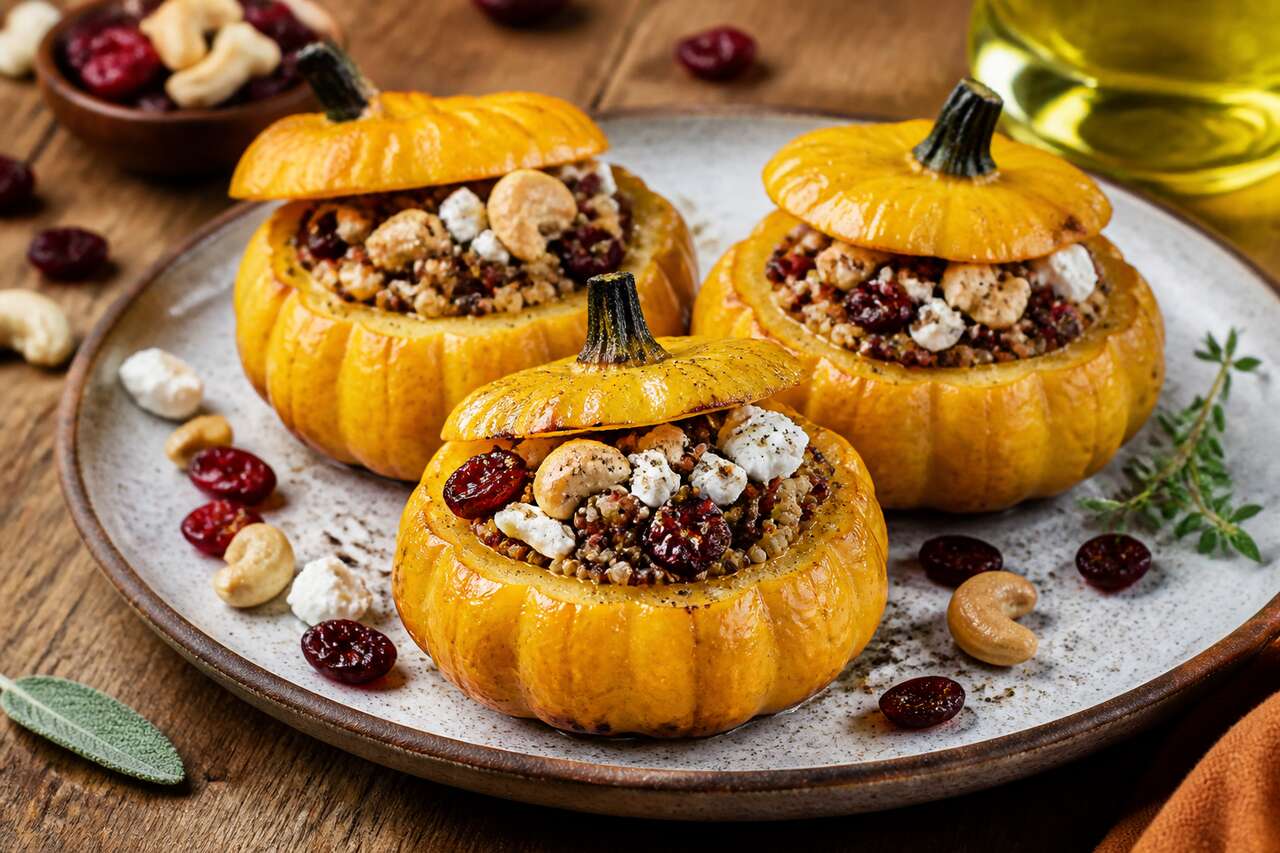 Mini courges farcies végétariennes : une recette savoureuse et facile