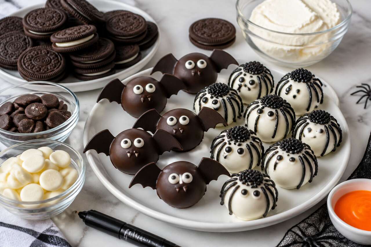 Recette De Truffes Oreo Chauve-Souris Et Araignée Pour Halloween