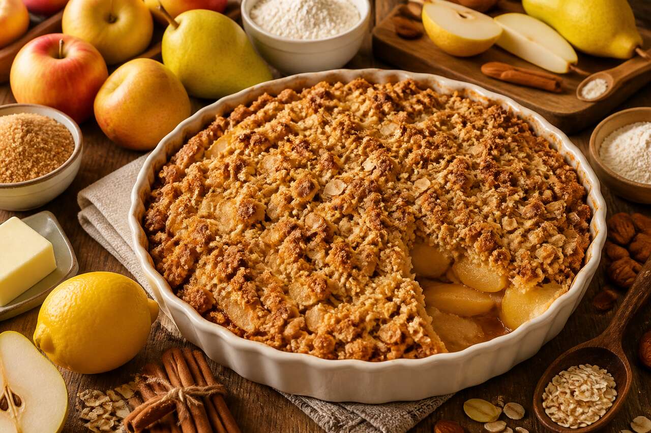 Crumble Pomme-Poire Ultra Croustillant