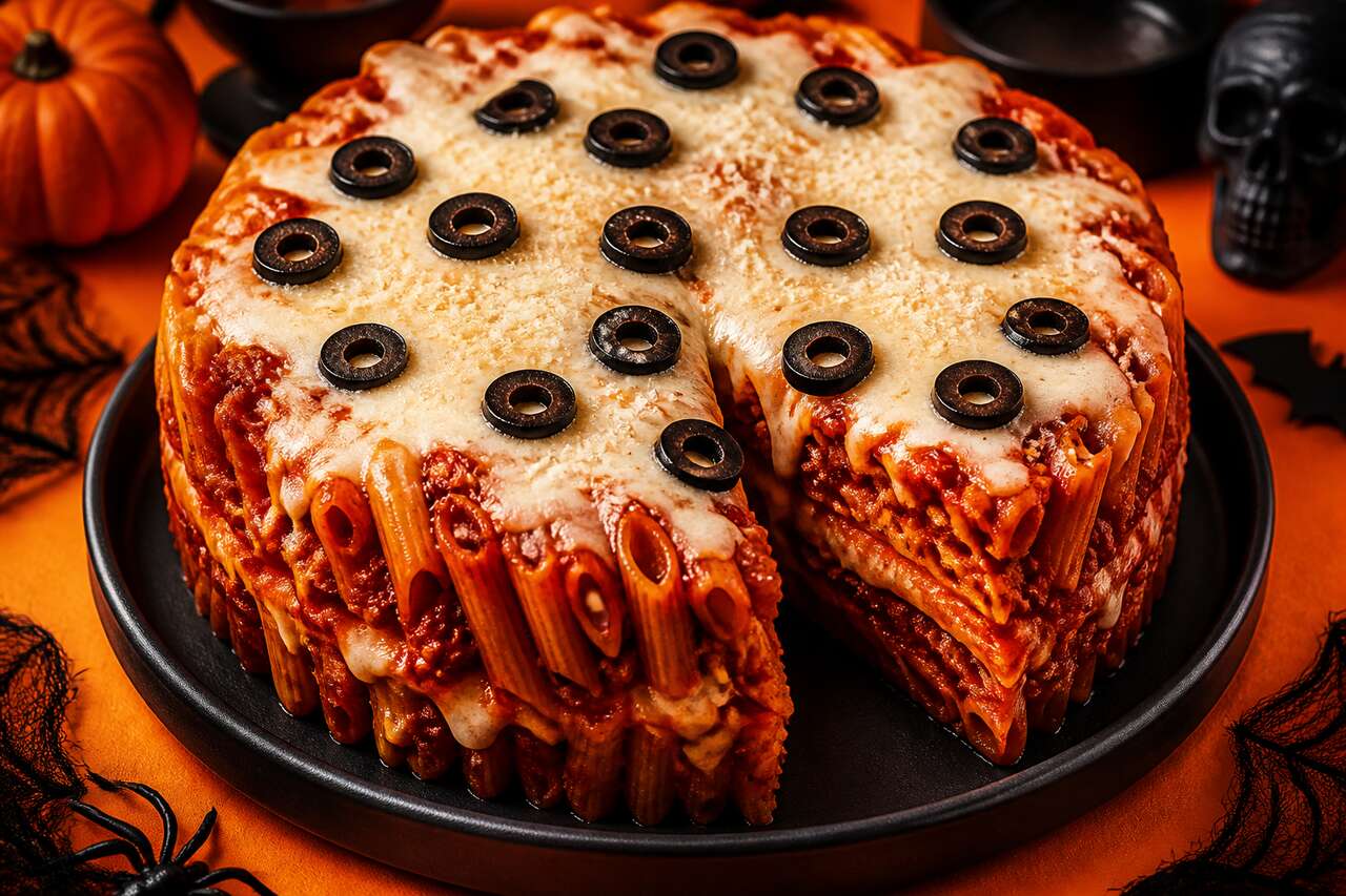 Gâteau de pâtes bolognaise spécial Halloween : recette terrifiante