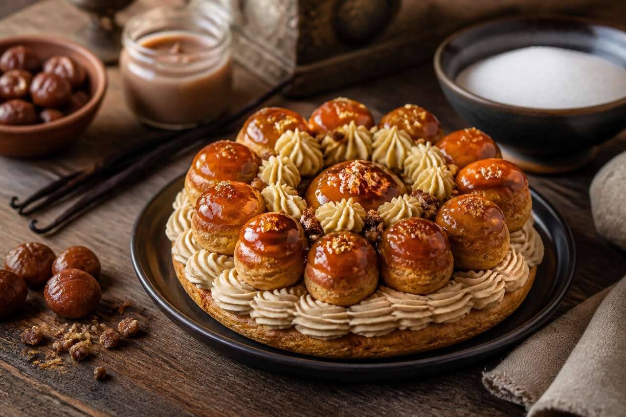 Saint-Honoré aux marrons et kirsch : recette gourmande